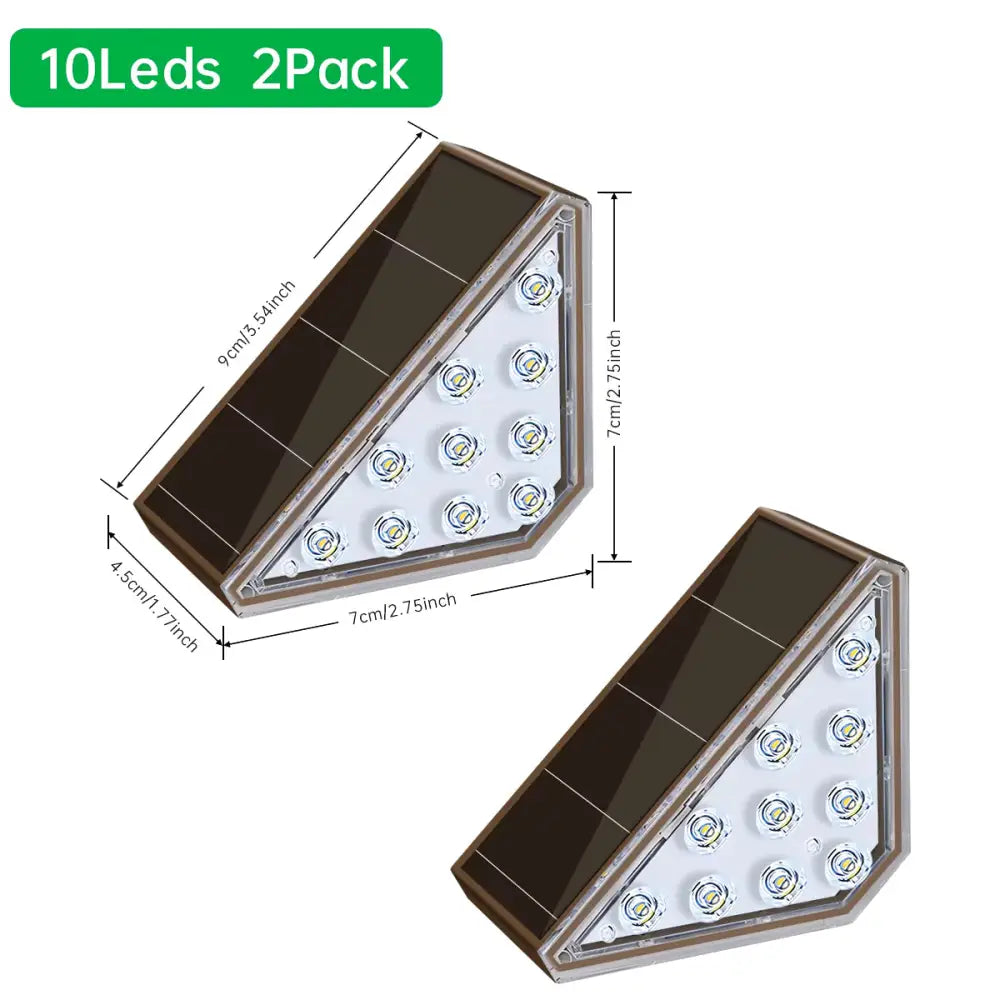 Elegant Outdoor Solar Step Lights - Waterproof IP67 Auto On/Off Illumination for Stairs Patios Yards and Sidewalks
