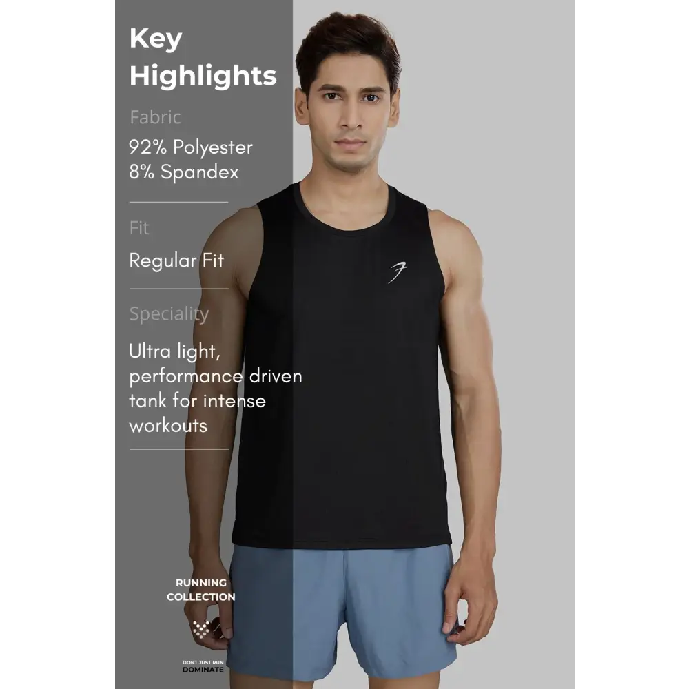 Ember Running Tank Black - Vest