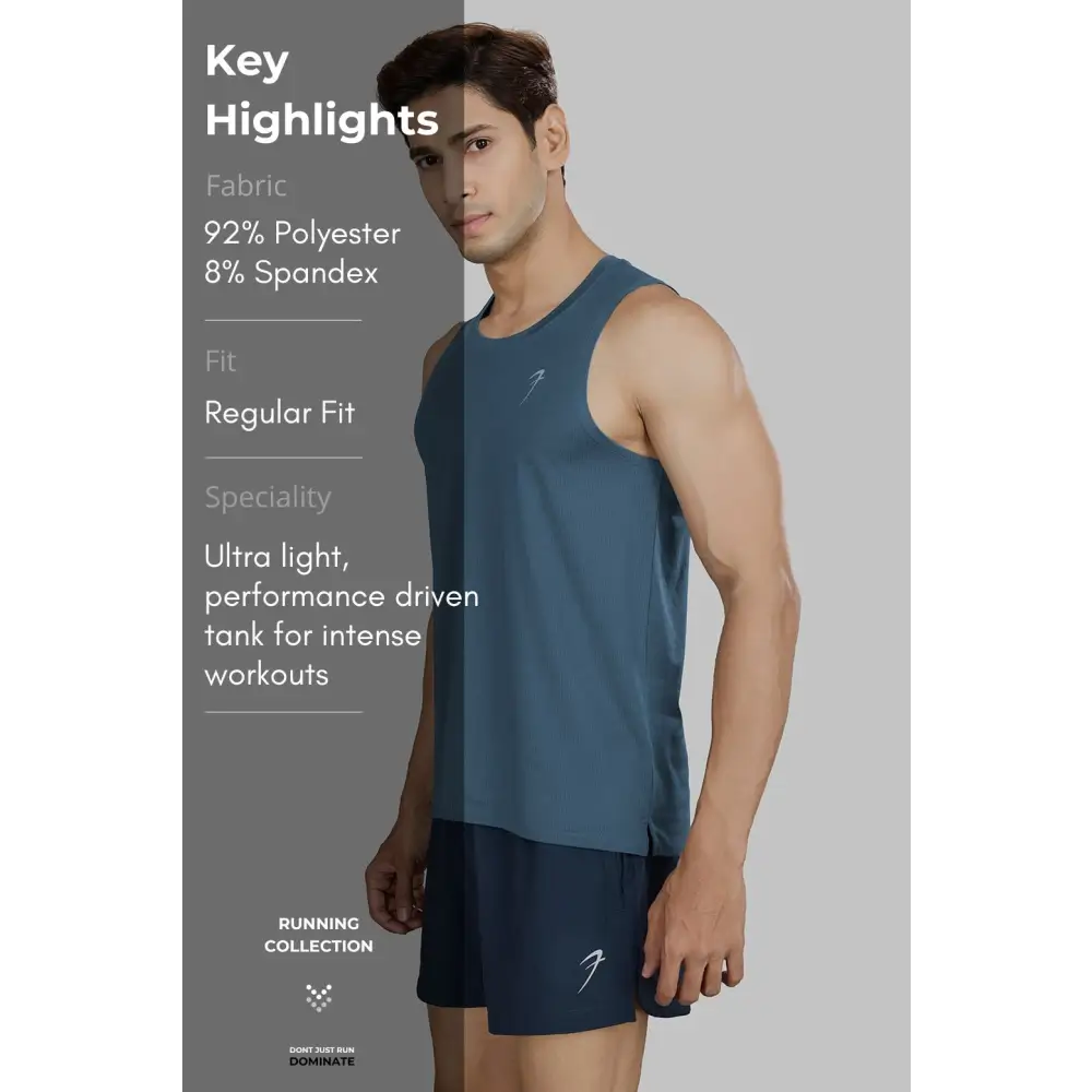 Ember Running Tank Light Blue - Vest