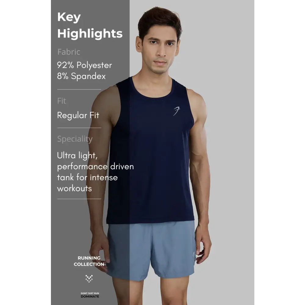 Ember Running Tank Navy - Vest