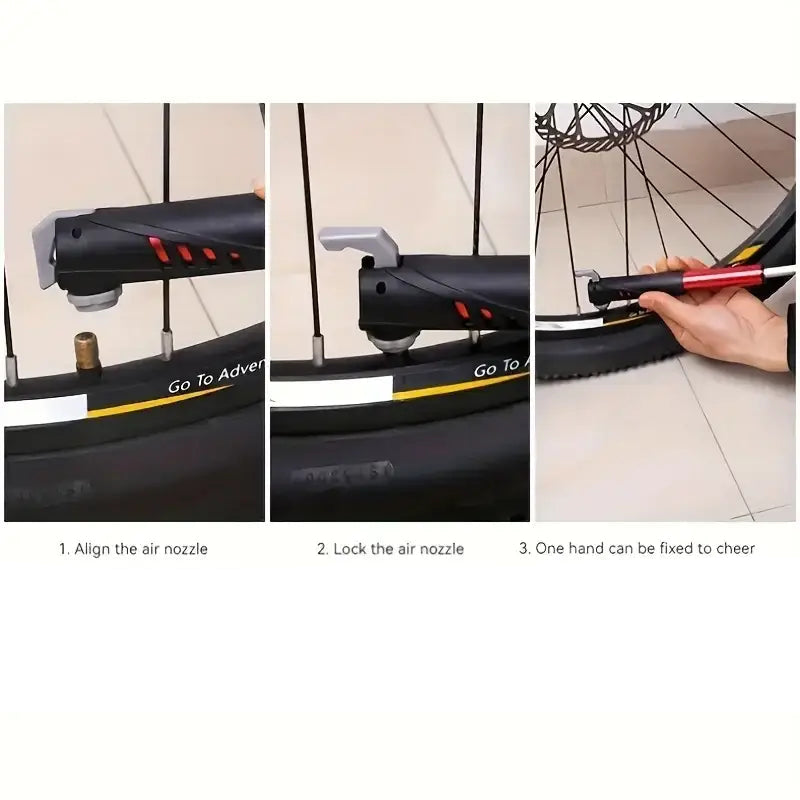 Emergency Bike Tire Repair Kit - Portable Set with Glueless Patches Iron Levers Tire Rasp & Pump for Mountain/Road
