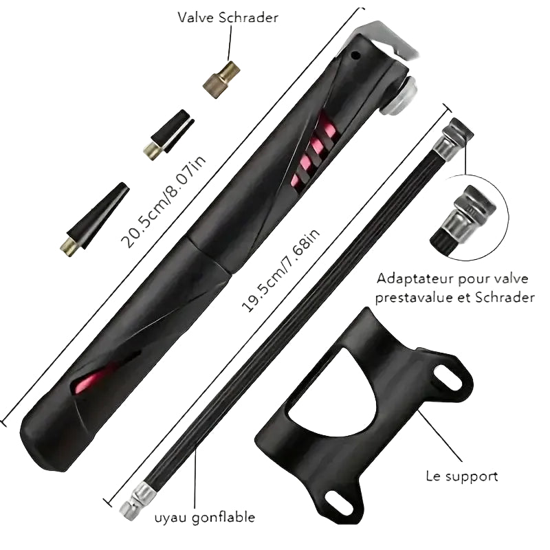 Emergency Bike Tire Repair Kit - Portable Set with Glueless Patches Iron Levers Tire Rasp & Pump for Mountain/Road