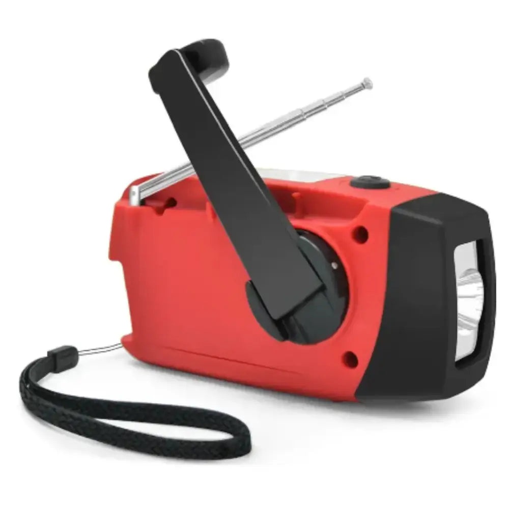 Emergency Solar Hand Crank Radio with Flashlight & Power Bank - SS