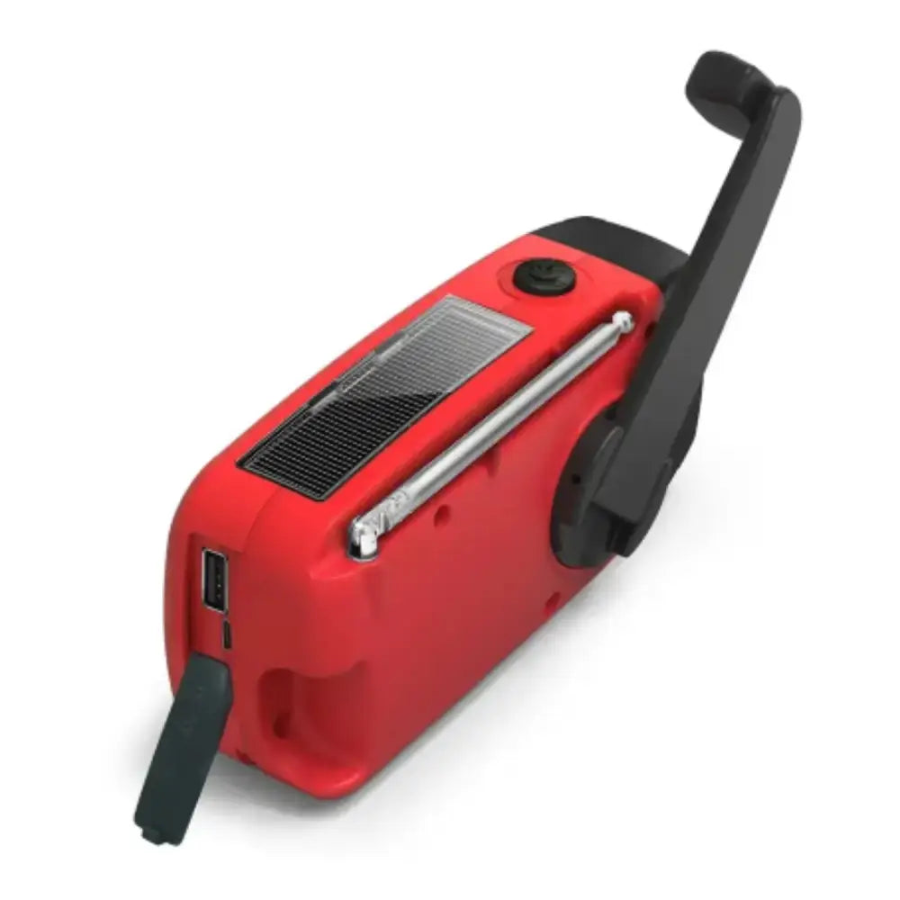 Emergency Solar Hand Crank Radio with Flashlight & Power Bank - SS