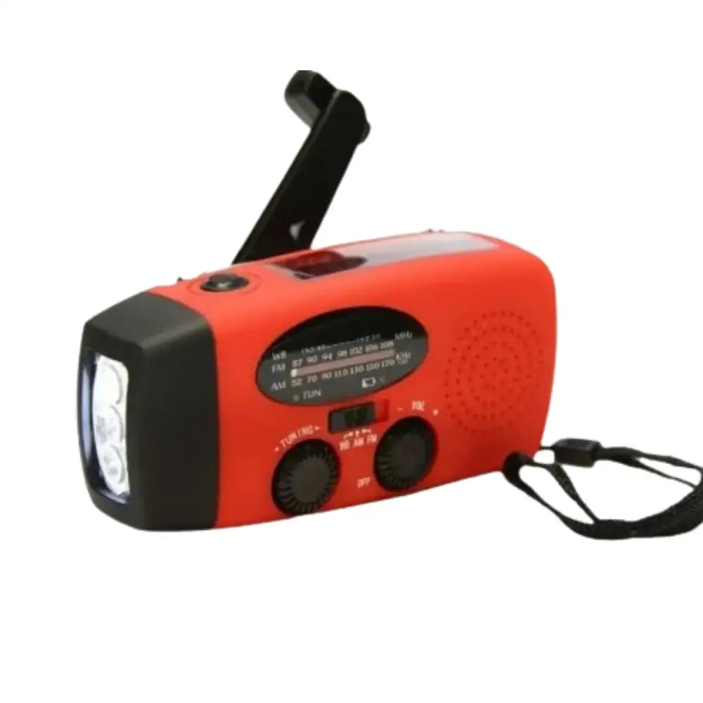 Emergency Solar Hand Crank Radio with Flashlight & Power Bank - SS