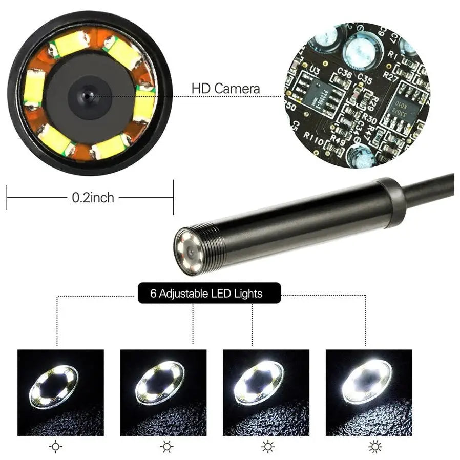 Endoscope 5.5mm Camera - 1m Semi - rigid Cable
