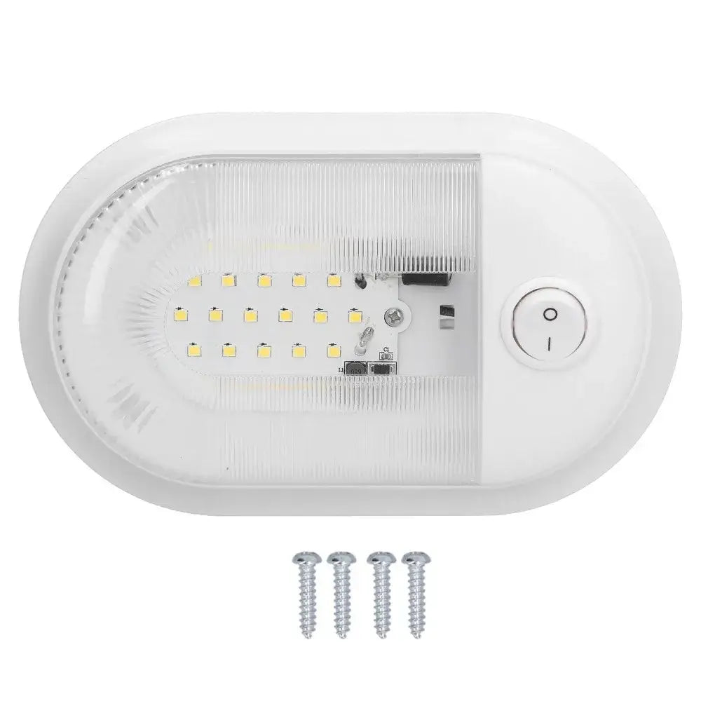 Energy Efficient 360lm Brightness LED RV Ceiling Dome Light White Light Aluminum Plate Ceiling Dome Light RV Lighting