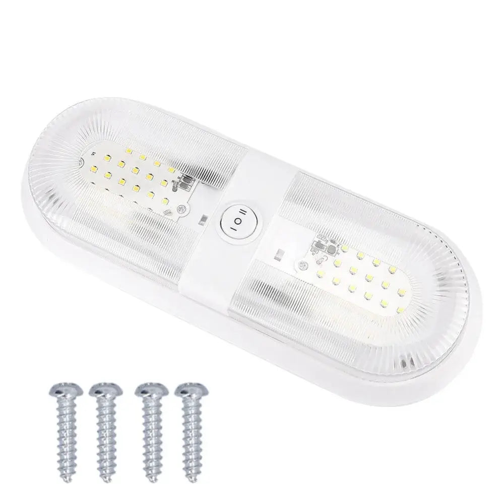Energy Efficient 360lm Brightness LED RV Ceiling Dome Light White Light Aluminum Plate Ceiling Dome Light RV Lighting