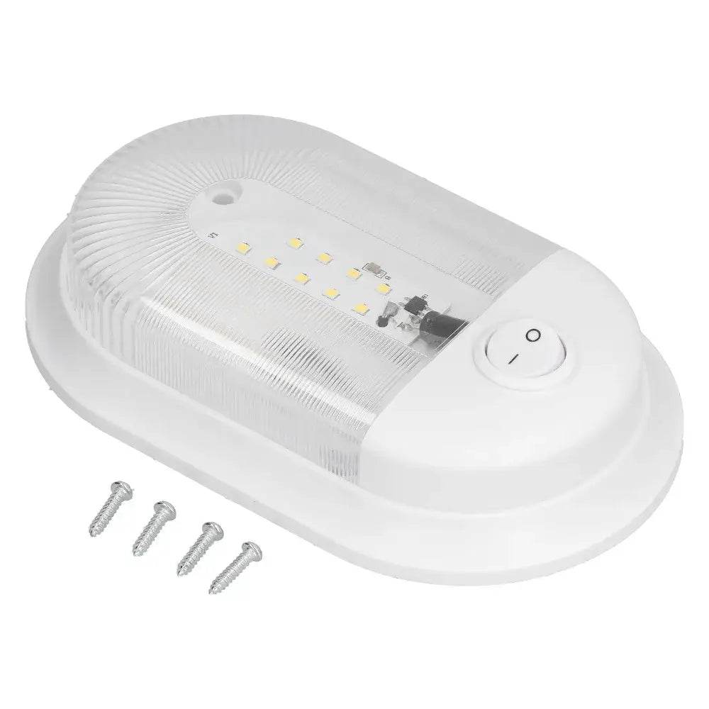 Energy Efficient 360lm Brightness LED RV Ceiling Dome Light White Light Aluminum Plate Ceiling Dome Light RV Lighting