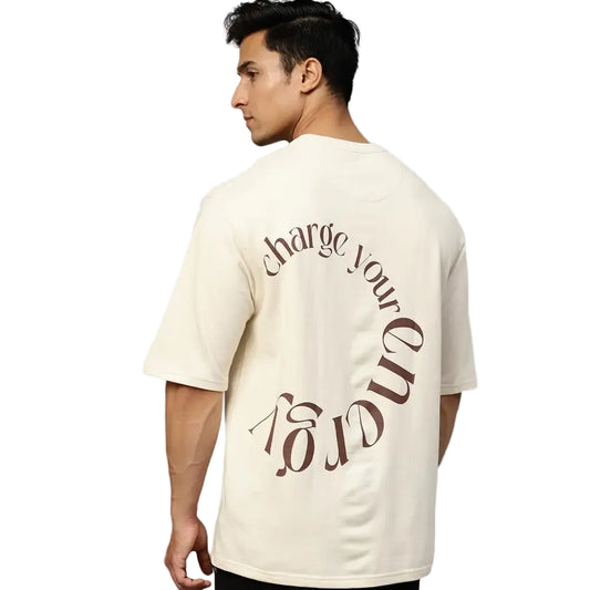 Energy Oversized T-shirt Beige - Tshirts