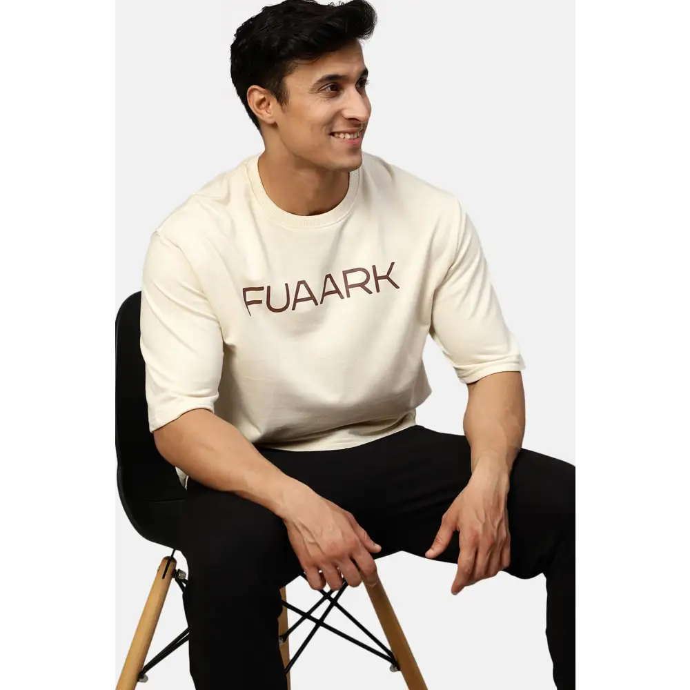 Energy Oversized T-shirt Beige - Tshirts