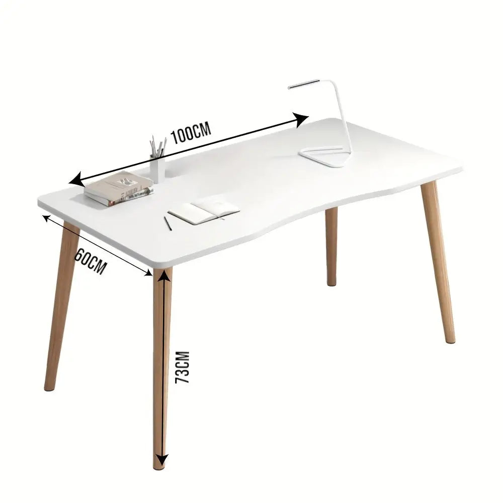 Ergonomic Office Desk with Rounded Corners - White - SS