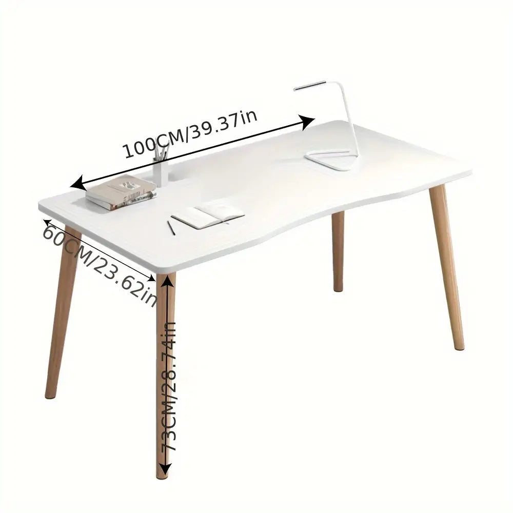 Ergonomic Office Desk with Rounded Corners - White - SS