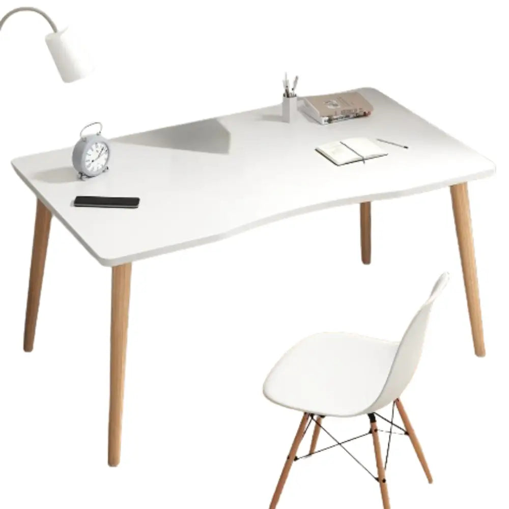 Ergonomic Office Desk with Rounded Corners - White - SS