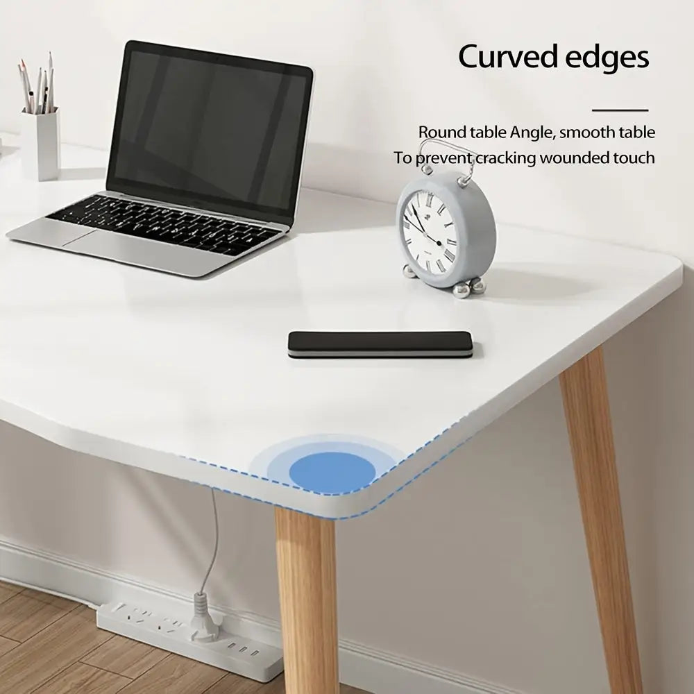Ergonomic Office Desk with Rounded Corners - White - SS