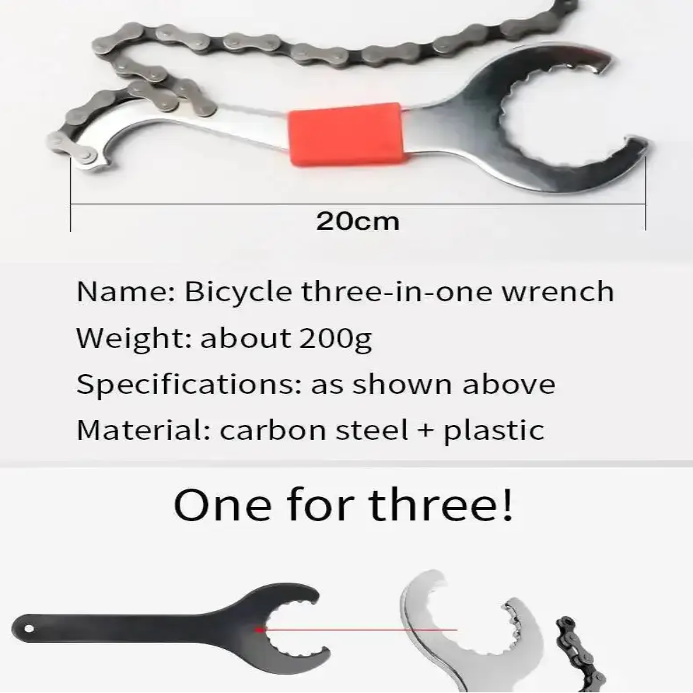 ESLNF Bike Chain Spanner Tool Whip Bottom Bracket Repair Flywheel Removing Tail Hook Wrench Maintenance Tools