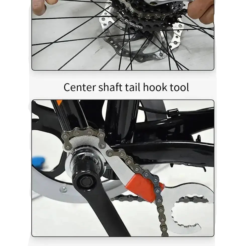ESLNF Bike Chain Spanner Tool Whip Bottom Bracket Repair Flywheel Removing Tail Hook Wrench Maintenance Tools