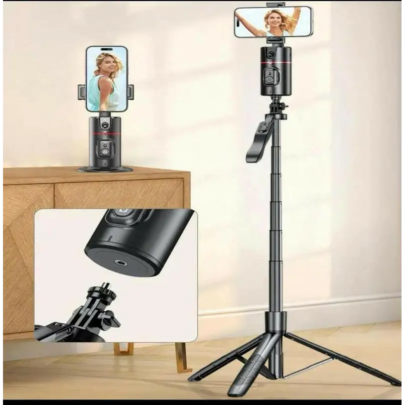 Everything Included- Gimbal Auto Face Tracking- Combo Pack- W/ Separate Extendable Selfie Stick Tripod Remote Control