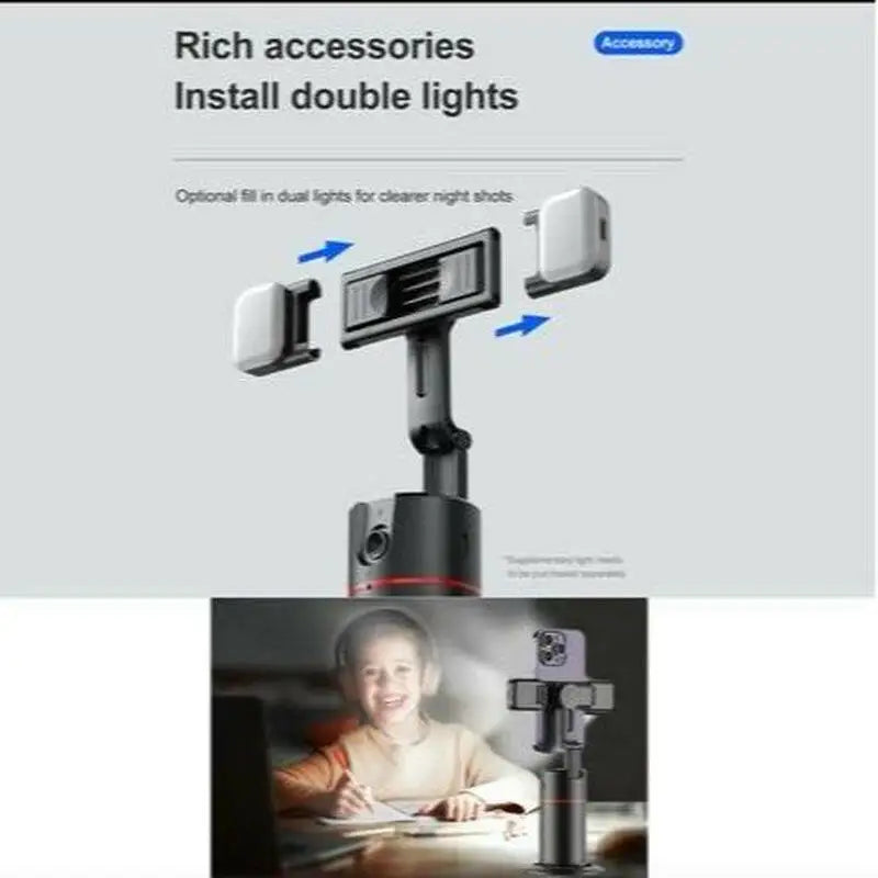 Everything Included- Gimbal Auto Face Tracking- Combo Pack- W/ Separate Extendable Selfie Stick Tripod Remote Control