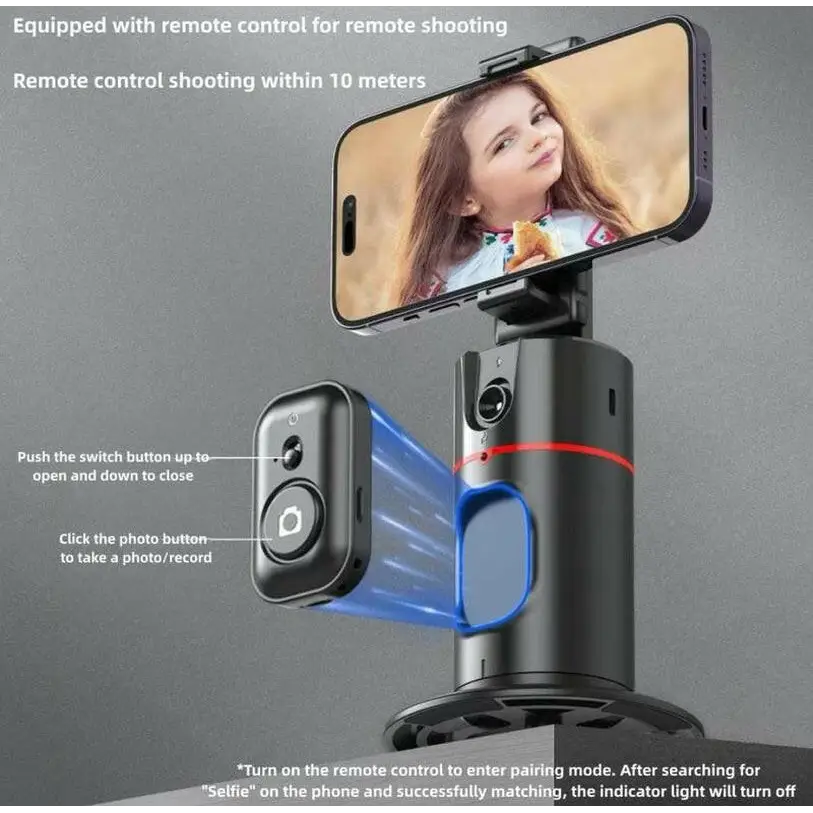 Everything Included- Gimbal Auto Face Tracking- Combo Pack- W/ Separate Extendable Selfie Stick Tripod Remote Control