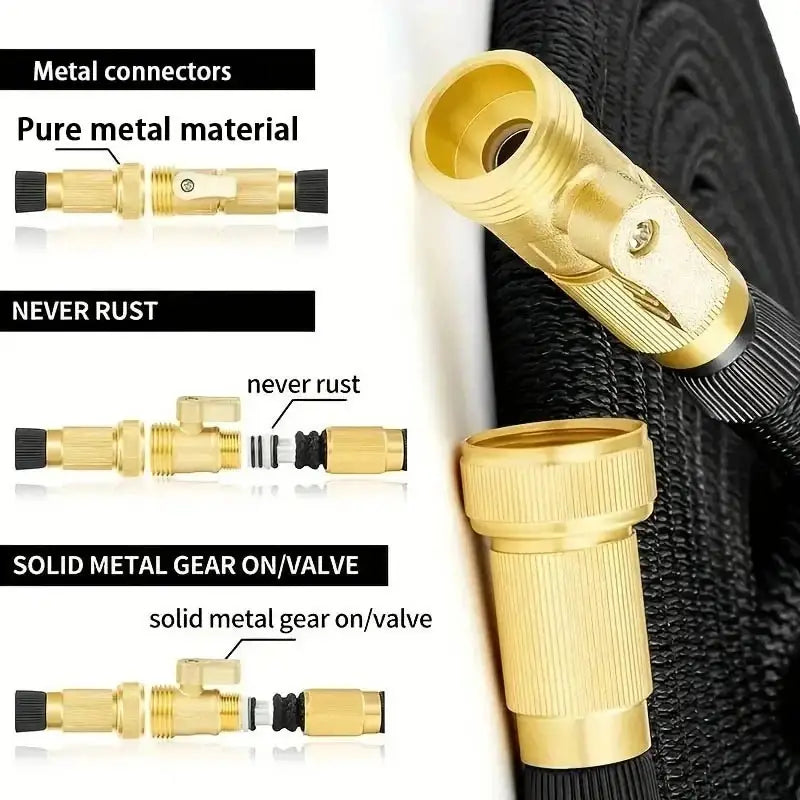 Expandable High-Pressure Garden Water Hose with 3/4’’ Bimetallic Joint (different sizes available) - SS