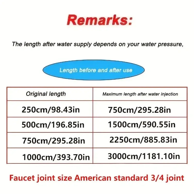 Expandable High-Pressure Garden Water Hose with 3/4’’ Bimetallic Joint (different sizes available) - SS