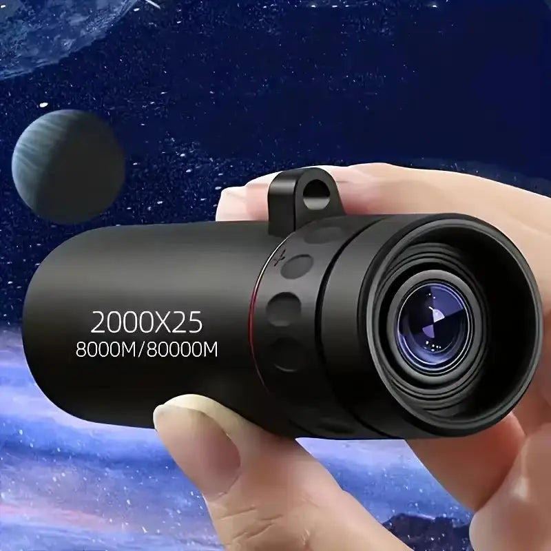 Experience the Outdoors with the 2000X25 HD Monocular Telescope - Compact Portable and Ideal for Camping Hunting