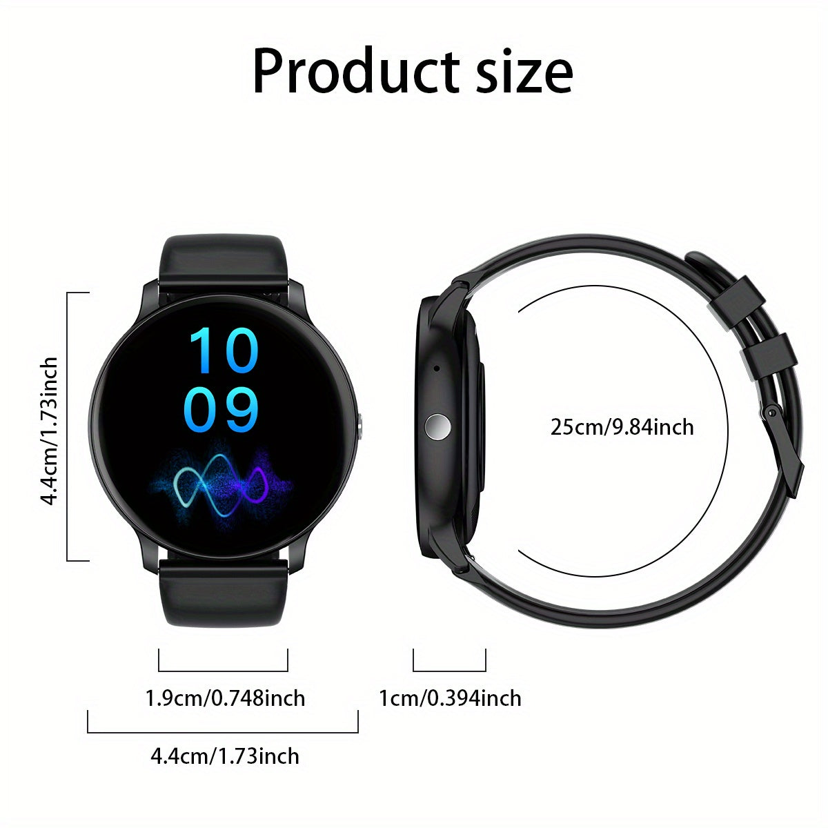 LIGE Smartwatch – Multi-Colour Silicone Strap (11 colours available)