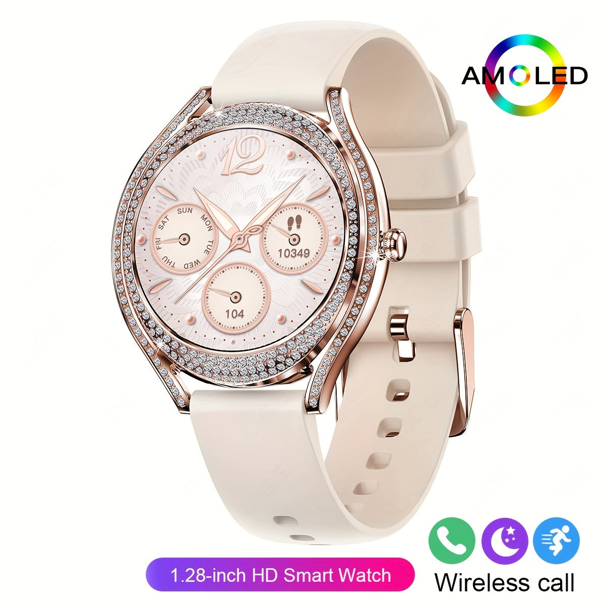 LIGE Women's Smartwatch – 3.25cm AMOLED Fitness Tracker with 100+ Sports Modes (3 colours available)