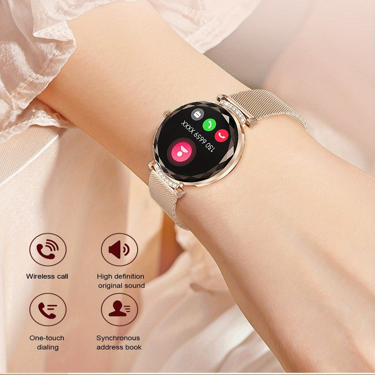 LIGE Women's Smart Watch – HD Display, Sports Tracker (2 colours available)