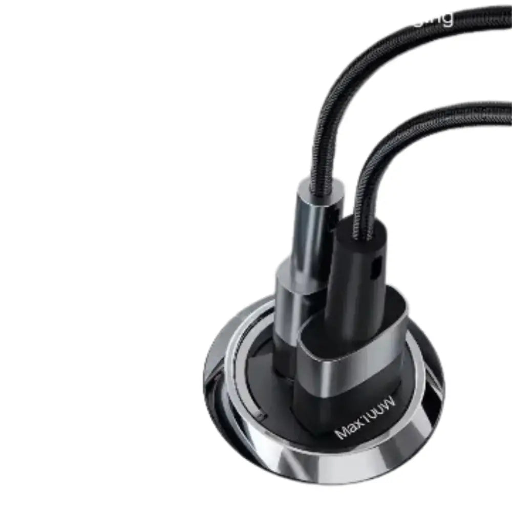 Fast Charging Car Adapter – 100W PD QC USB-C - black