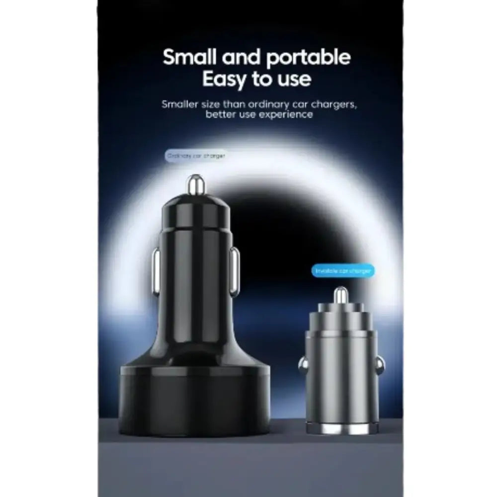Fast Charging Car Adapter – 100W PD QC USB-C - black