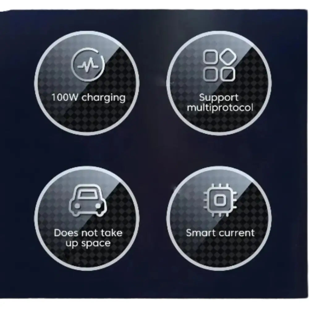 Fast Charging Car Adapter – 100W PD QC USB-C - black