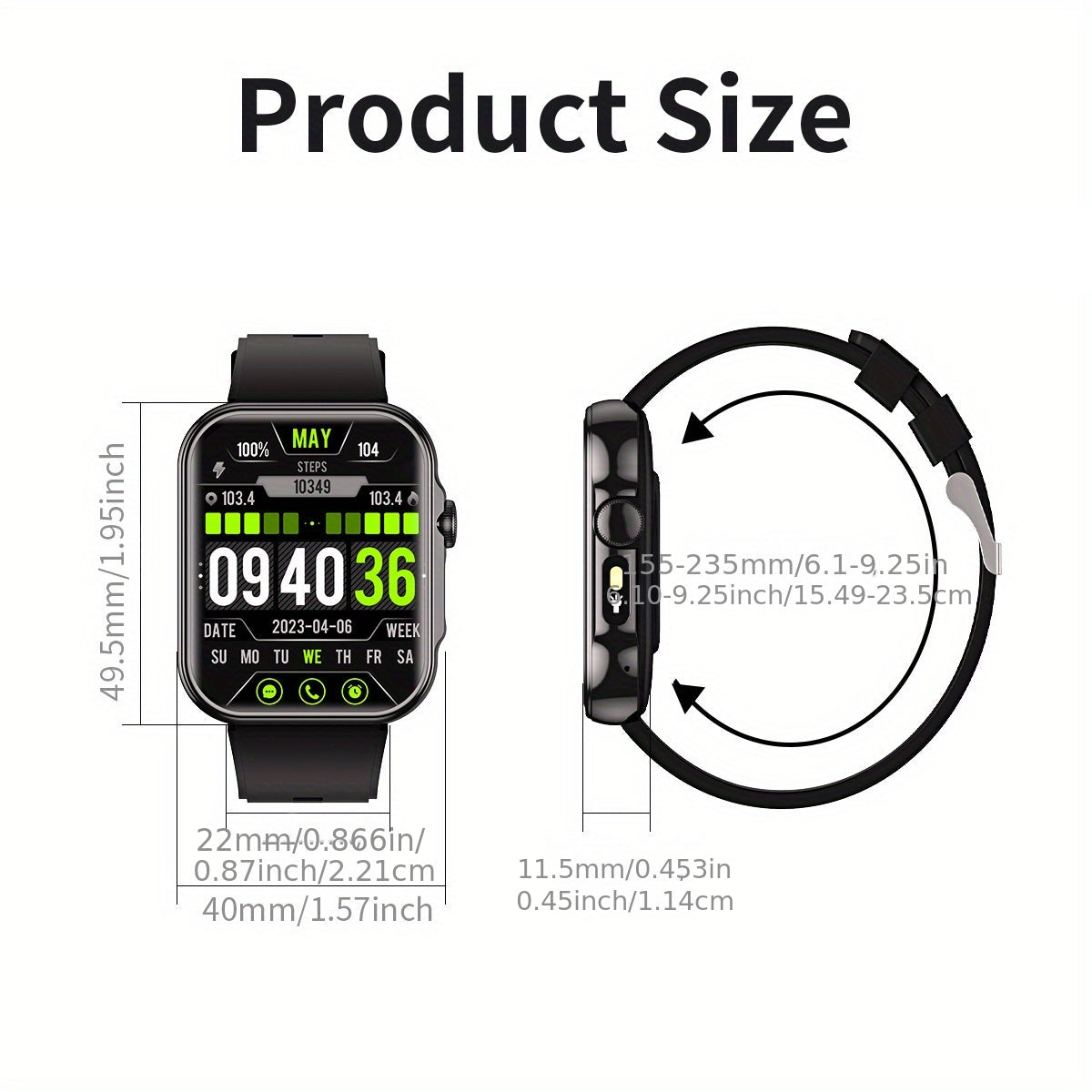 LIGE Outdoor Smart Watch – Large HD Screen, AI Voice Assistant