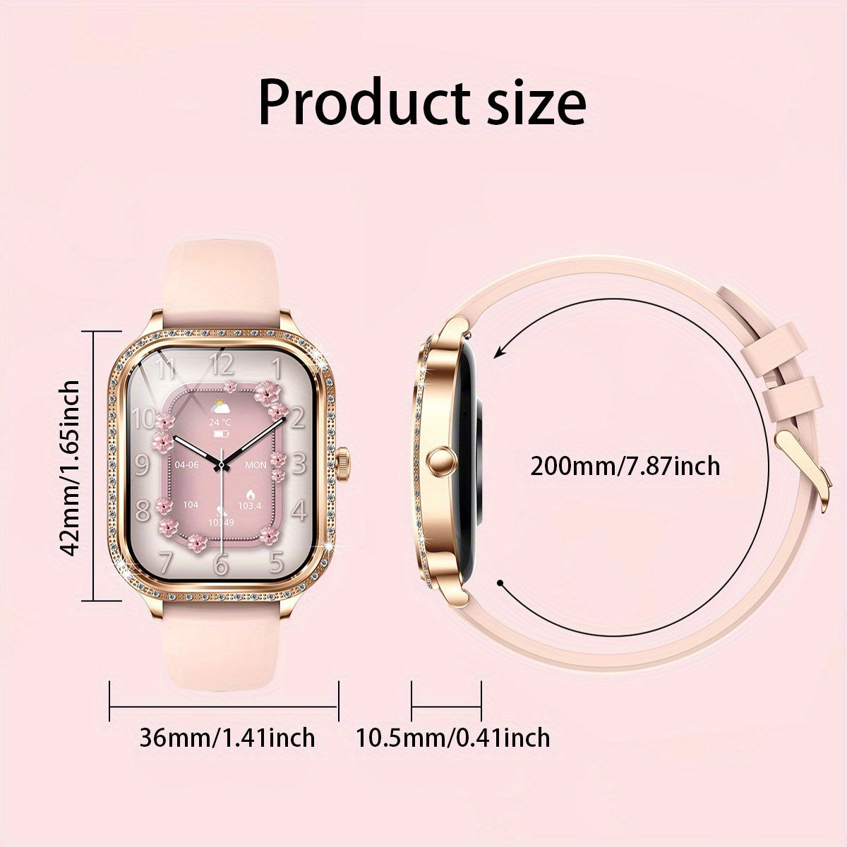 LIGE Women's Smartwatch – TFT HD Curved Screen, Wireless Calls, Voice Assistant (6 types available)
