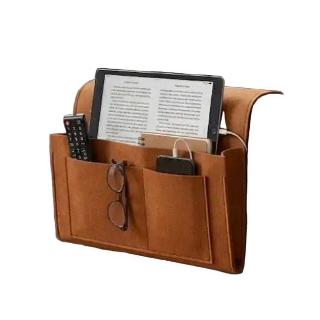 Felt Bedside Hanging Storage Caddy Multi‑Pocket Sofa Organizer for TV Remote Portable Bed Storage Pouch for Bedroom