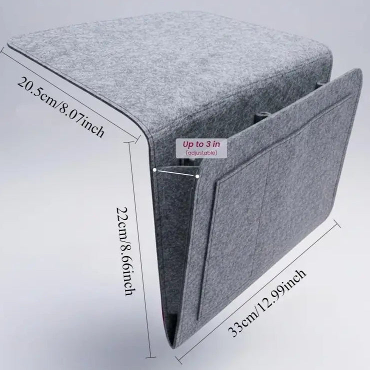 Felt Bedside Hanging Storage Caddy Multi‑Pocket Sofa Organizer for TV Remote Portable Bed Storage Pouch for Bedroom