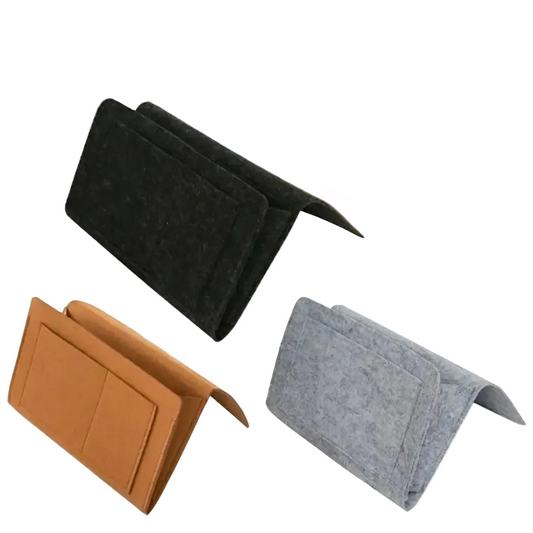 Felt Bedside Hanging Storage Caddy Multi‑Pocket Sofa Organizer for TV Remote Portable Bed Storage Pouch for Bedroom