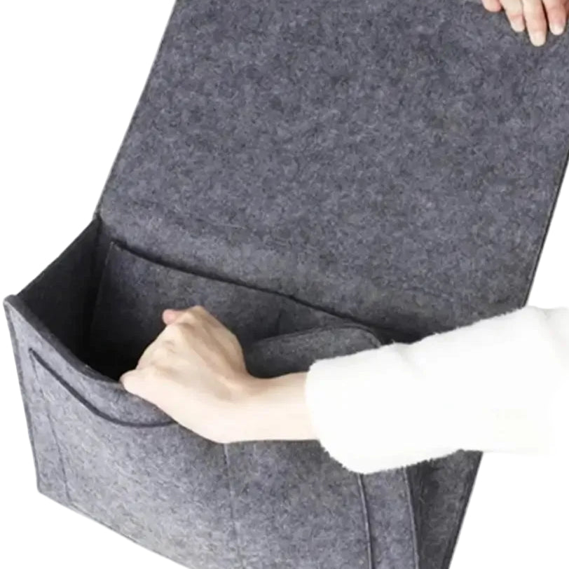 Felt Bedside Hanging Storage Caddy Multi‑Pocket Sofa Organizer for TV Remote Portable Bed Storage Pouch for Bedroom