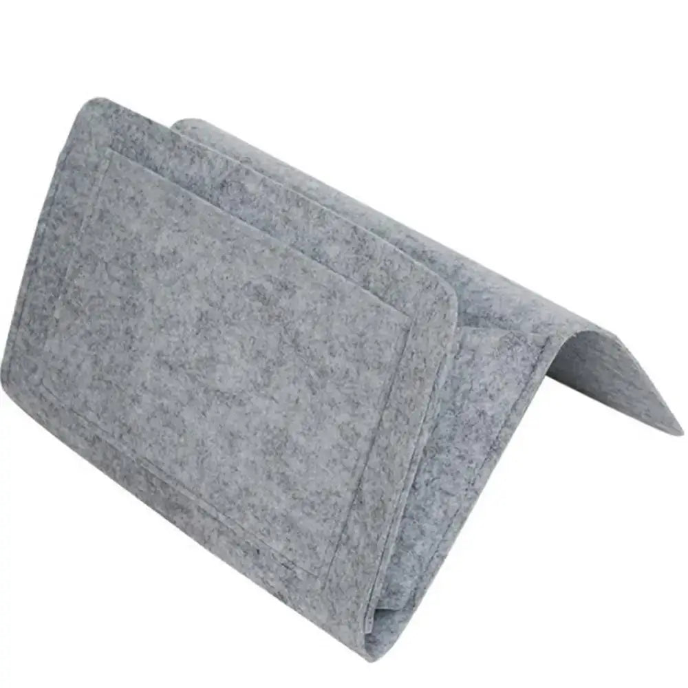 Felt Bedside Storage Bag Pouch Bed Desk Bag Sofa TV Remote Control Hanging Caddy Couch Storage Organizer Bed Holder