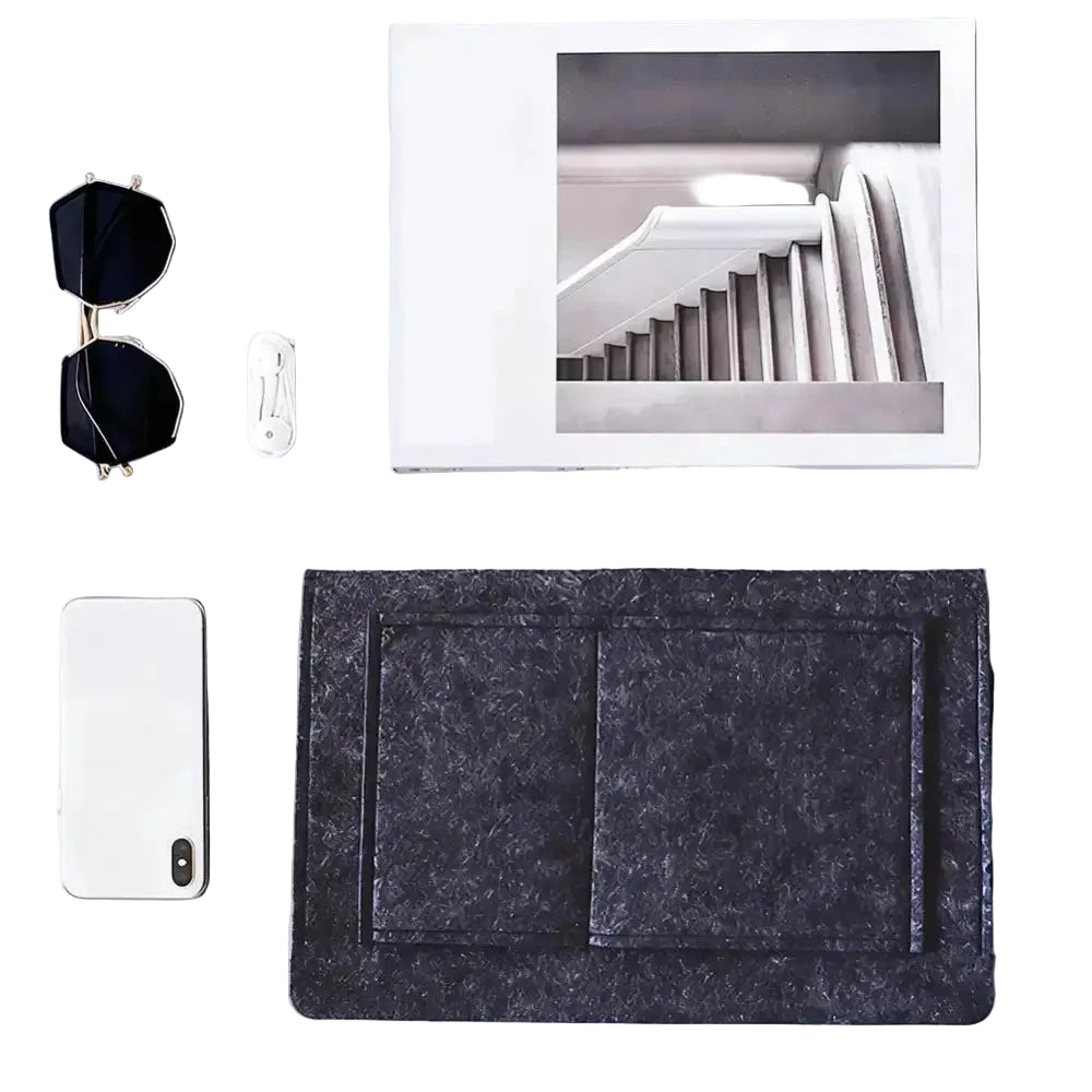 Felt Bedside Storage Bag Pouch Bed Desk Bag Sofa TV Remote Control Hanging Caddy Couch Storage Organizer Bed Holder