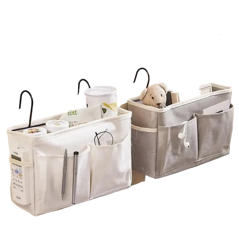 Felt Bedside Storage Bag Pouch Bed Desk Bag Sofa TV Remote Control Hanging Caddy Couch Storage Organizer Home Bed