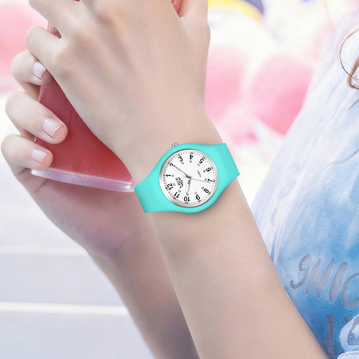 LIGE Minimalist Silicone Quartz Watch – Unisex Design (Available in Multiple Colour Combinations)