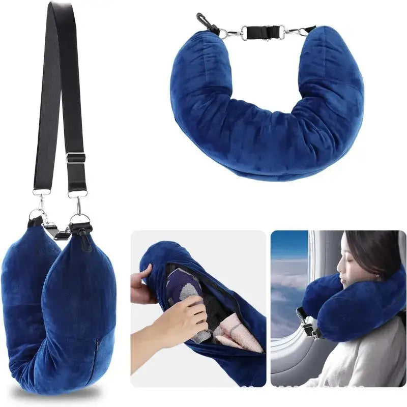 Fillable U-Shaped Travel Neck Pillow (available in 3 colours) - SS
