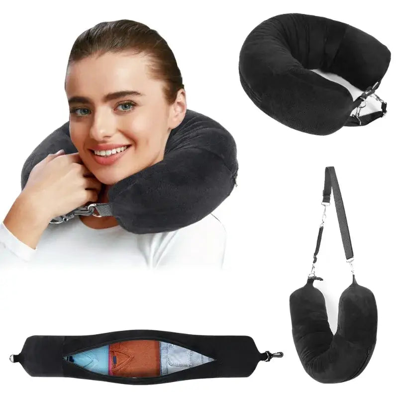 Fillable U-Shaped Travel Neck Pillow (available in 3 colours) - SS