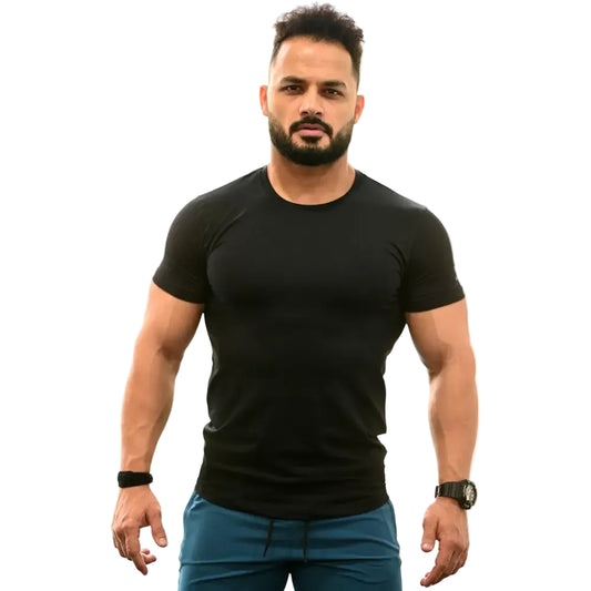 Flex Cotton T-shirt Black