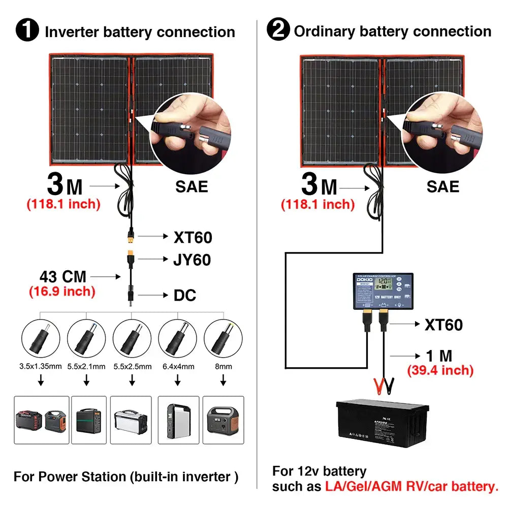 Flexible Foldable Solar Panel for Travel & Phone - SS