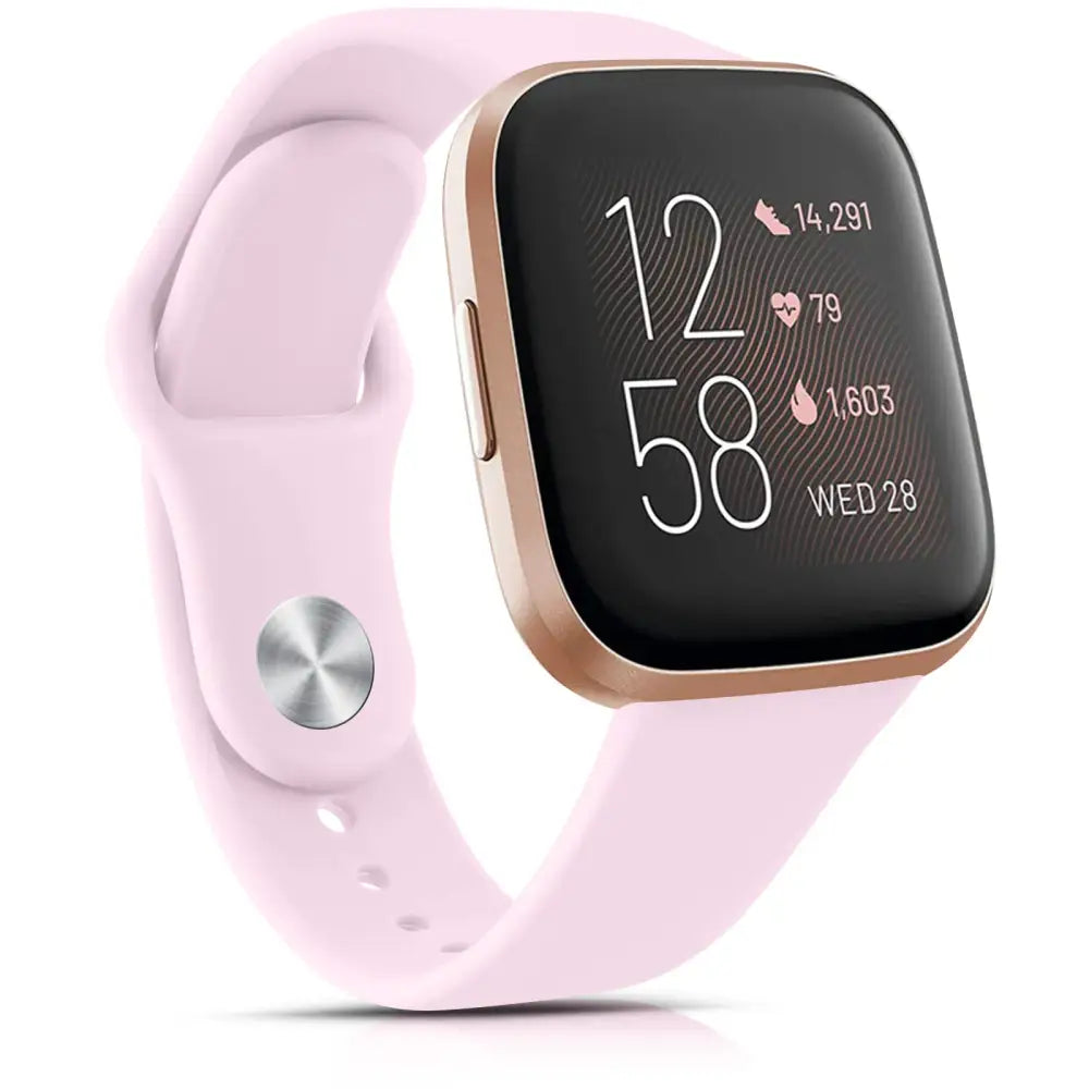 Flexible Silicone Wristband for the Fitbit Versa 2 (available in 17 colours) - Light Pink / Fitbit Versa 2 - TWS