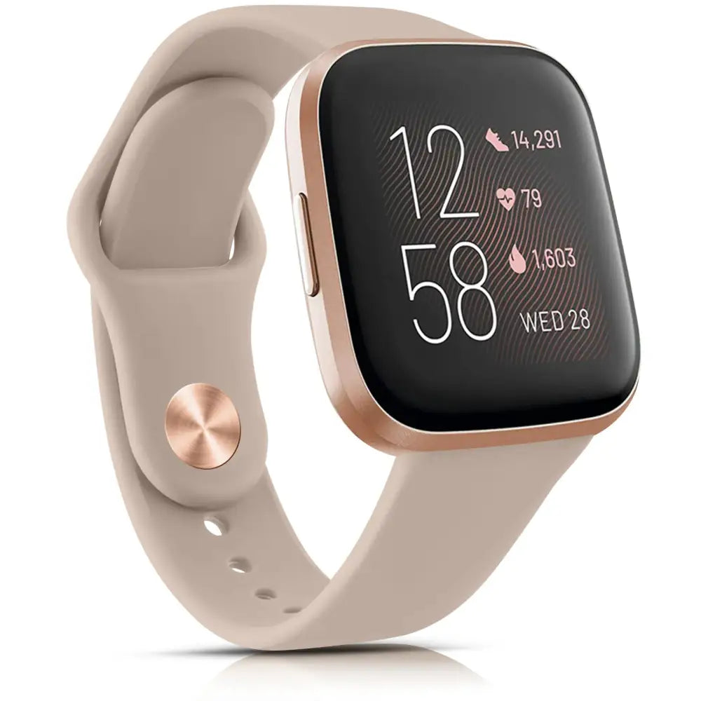 Flexible Silicone Wristband for the Fitbit Versa 2 (available in 17 colours) - Milk Tea / Fitbit Versa 2 - TWS