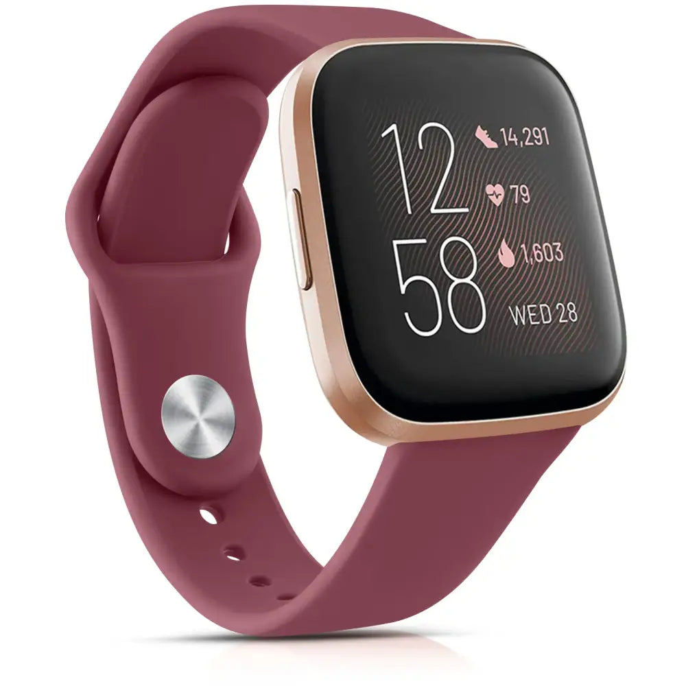 Flexible Silicone Wristband for the Fitbit Versa 3 (available in 17 colours) - Wine Red / Fitbit Versa 3 - TWS